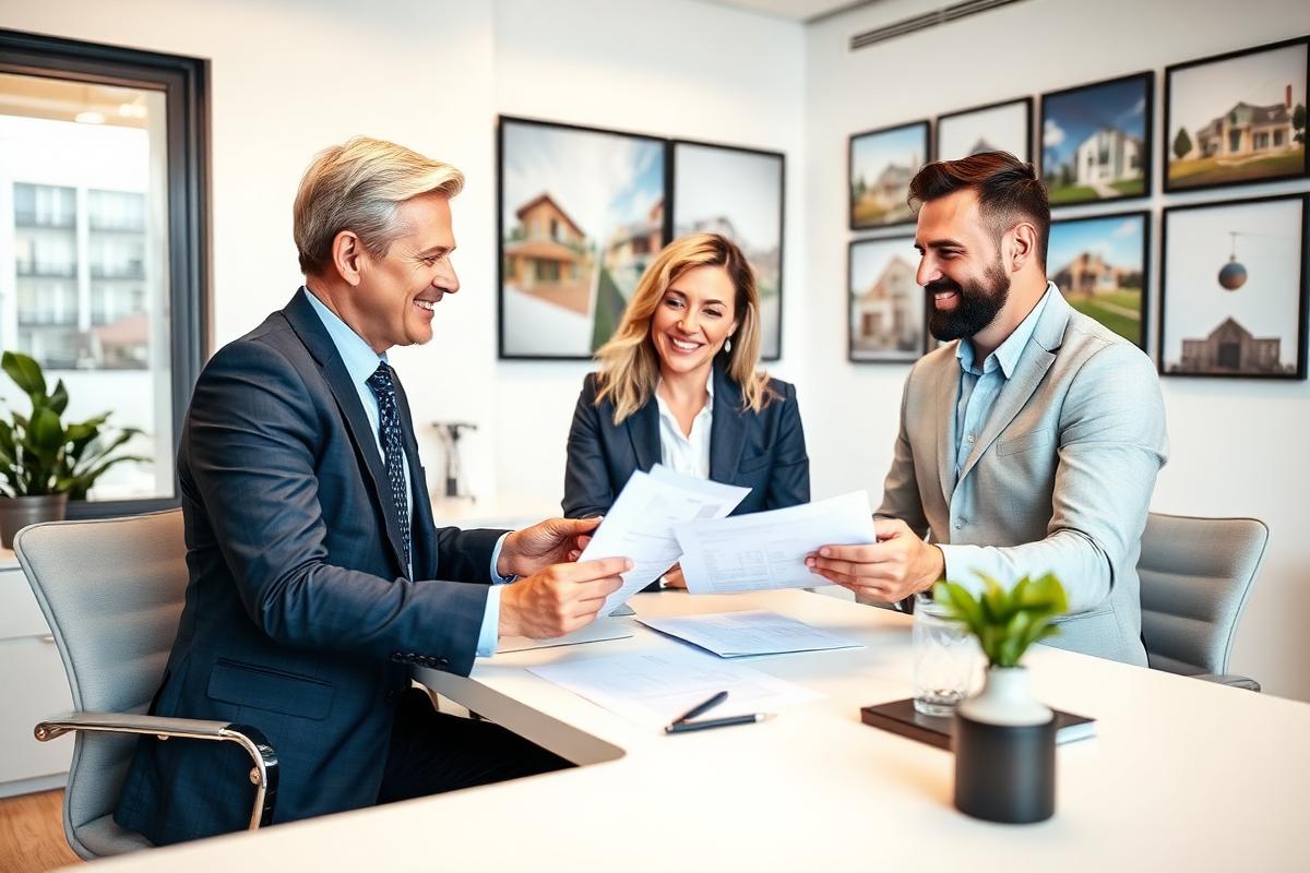 Professionelle Immobilienberatung - Makler im Gespräch mit Kunden